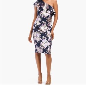 NWT STUNNING ELIZA J
One Shoulder Ruffle Floral Dress  Size 12